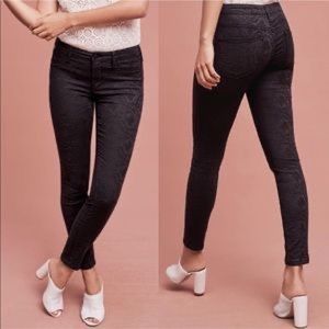 Pilcro + The Letterpress Serif Jaquard Skinny Pants